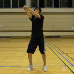 トスを上げたい方向のポールを目標にして上げる