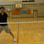 目線を一定にした状態でジャンプの準備