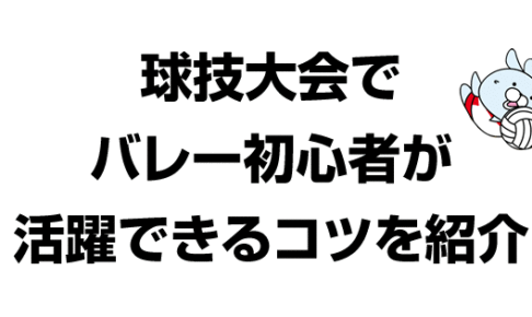 球技大会でバレー初心者が活躍できるコツ